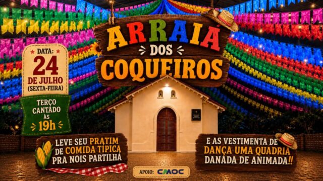 IV Arraiá dos Coqueiros acontece nesta sexta-feira (24) na zona rural de Catalão com terço cantado e comidas típicas
