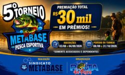 Sindicato Metabase abre inscrições para o 5º Torneio de Pesca Esportiva com R$ 30 mil em premiações