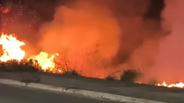 Incêndio atinge vegetação e ameaça reserva ambiental em Catalão