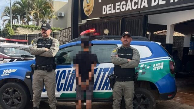 Homem é preso em flagrante suspeito de agredir companheira em Ipameri