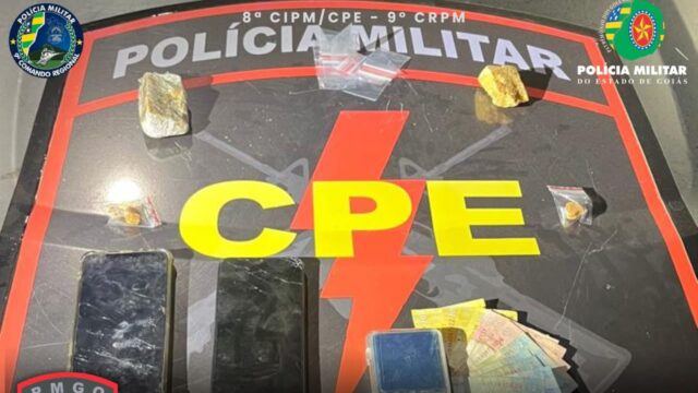 CPE prende dois suspeitos e apreende mais de 100 gramas de crack em Catalão