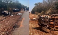 Grave acidente na GO-210 deixa quatro vítimas feridas, próximo a Santa Helena de Goiás Grave acidente na GO-210 deixa quatro vítimas feridas, próximo a Santa Helena de Goiás
