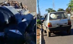 Colisão entre carro e moto deixa mulher ferida e motorista evade do local em Ouvidor Colisão entre carro e moto deixa mulher ferida e motorista evade do local em Ouvidor