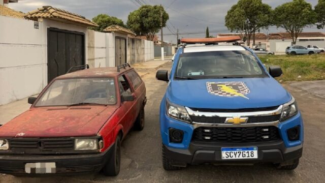 Carro furtado no Bairro Cruzeiro é recuperado pela Força Tática no Margon III, em Catalão