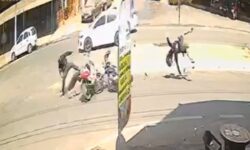 Colisão entre duas motocicletas deixa duas pessoas feridas em Caldas Novas Colisão entre duas motocicletas deixa duas pessoas feridas em Caldas Novas