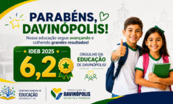Davínopolis alcança nota 6,2 no Ideb 2025 e destaca resultado da educação municipal Davínopolis alcança nota 6,2 no Ideb 2025 e destaca resultado da educação municipal