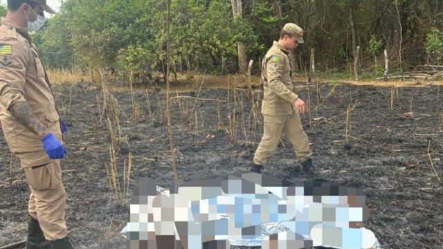 Idoso é encontrado morto durante incêndio em área rural de Piracanjuba