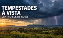 Frente fria pode provocar tempestades e rajadas acima de 50 km/h no Centro-Sul de Goiás Frente fria pode provocar tempestades e rajadas acima de 50 km/h no Centro-Sul de Goiás