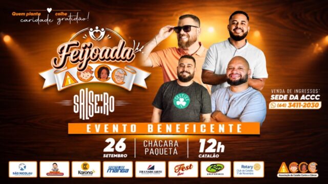 No próximo sábado tem Feijoadaço Beneficente da ACCC em Catalão