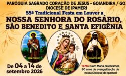 Goiandira realiza 55ª Festa em Louvor a Nossa Senhora do Rosário, São Benedito e Santa Efigênia Goiandira realiza 55ª Festa em Louvor a Nossa Senhora do Rosário, São Benedito e Santa Efigênia