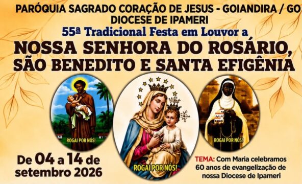 Goiandira realiza 55ª Festa em Louvor a Nossa Senhora do Rosário, São Benedito e Santa Efigênia