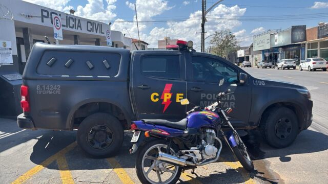 Homem é preso com motocicleta furtada no Centro de Caldas Novas