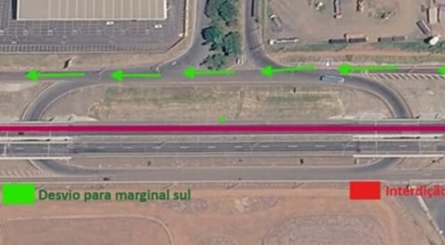 Pista sul da BR-050 será totalmente interditada por cinco dias em Araguari
