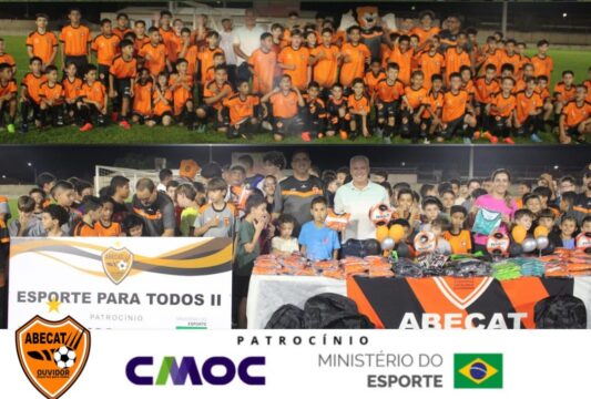 ABECAT abre Projeto Esporte para Todos II e entrega 170 kits a atletas em Ouvidor