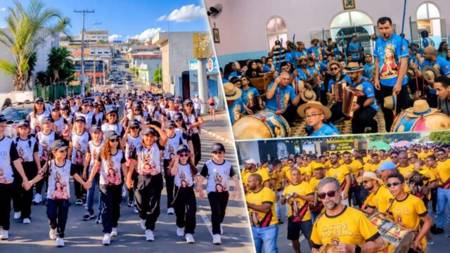 Último ensaio das congadas reúne 25 ternos no Largo do Rosário, em Catalão