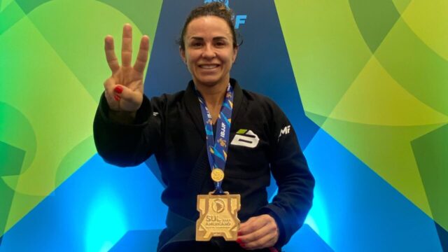 Andréa Pires, atleta de Catalão, conquista tricampeonato Sul-Americano de jiu-jitsu em São Paulo