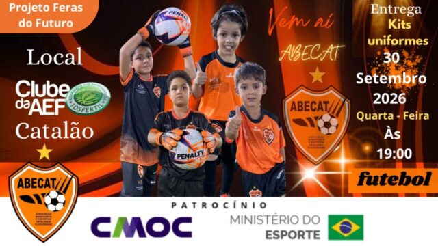 ABECAT entregará 200 kits de uniformes a alunos do Projeto Feras do Futuro nesta quarta-feira (30) em Catalão