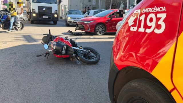 Colisão entre carro e moto deixa motociclista ferido em Catalão