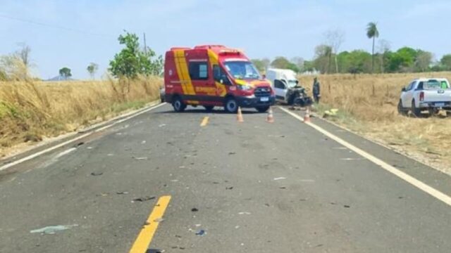 Colisão entre caminhão e carro deixa uma pessoa ferida e quatro bovinos mortos na GO-244