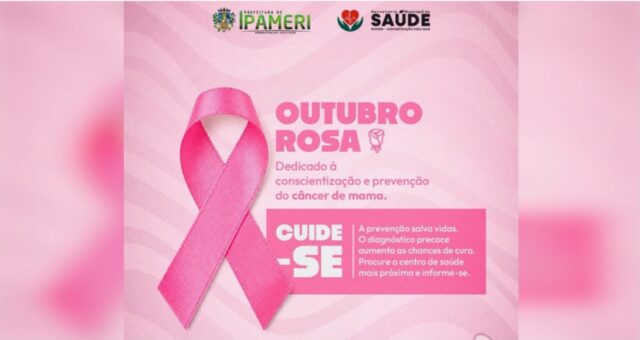 Prefeitura de Ipameri orienta mulheres a buscar atendimento durante o Outubro Rosa