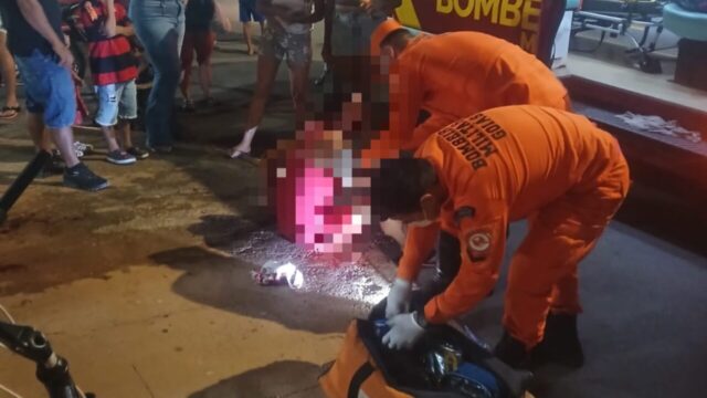 Homem fica gravemente ferido no rosto após ser golpeado com arma branca em praça de Ipameri