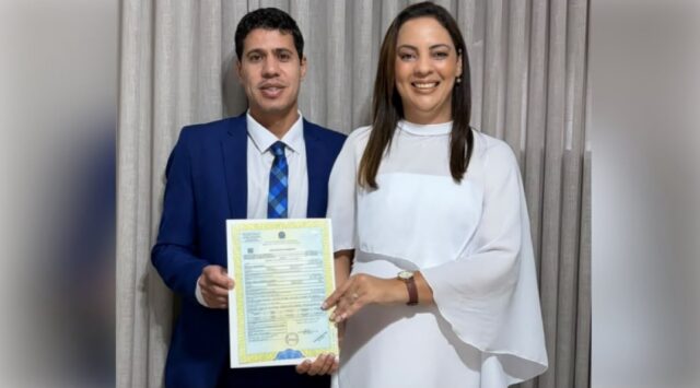 Marcus e Daiane Meireles oficializam união civil em Catalão