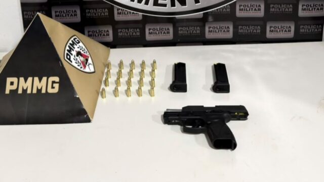 Homem apontado pela PM como liderança do PCC é preso com pistola de numeração raspada em Araguari