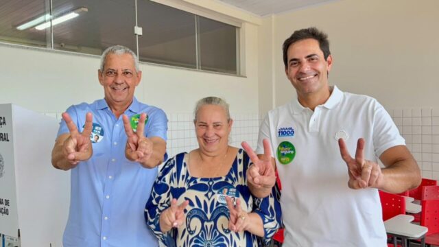 Jamil Calife e o prefeito Velomar Rios votam em Catalão e reforçam confiança na continuidade do trabalho pela cidade e região