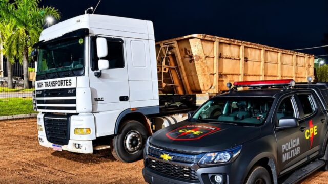 CPE localiza caminhão com registro de furto em Ipameri