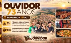Ouvidor comemora 73 anos com missa, almoço carreteiro e show neste domingo