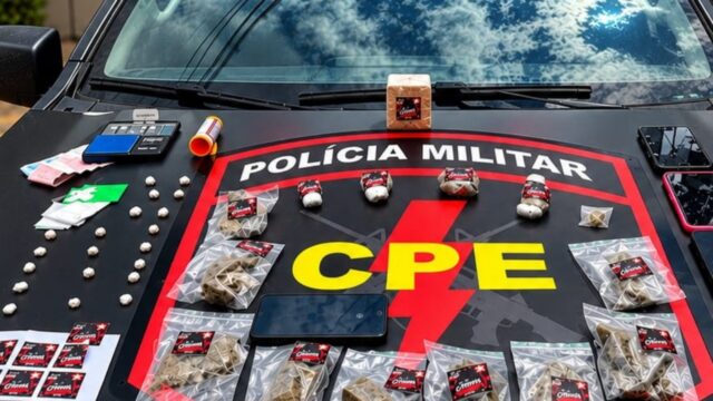 Três pessoas são presas suspeitas de tráfico e associação ao tráfico em Ipameri; adolescente é apreendido