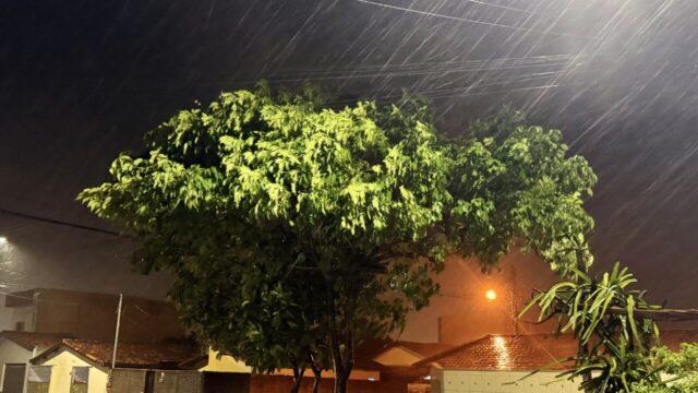 Chuva em Catalão tem rajadas de vento de 53 km/h e acumulados de até 33,8 mm
