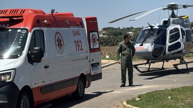 Vítima de acidente na GO-219 é transferida de Bela Vista de Goiás para Goiânia