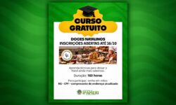 Prefeitura de Ipameri abre inscrições para curso gratuito de doces natalinos Prefeitura de Ipameri abre inscrições para curso gratuito de doces natalinos