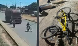 Adolescente morre ao ser atropelado por caminhão, em Águas Lindas de Goiás Adolescente morre ao ser atropelado por caminhão, em Águas Lindas de Goiás